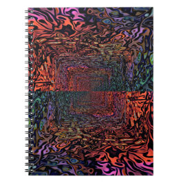 Electric Fractal Kaleidoscope Abstract Design Anteckningsbok