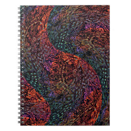 Electric Fractal Kaleidoscope Abstract Design Anteckningsbok