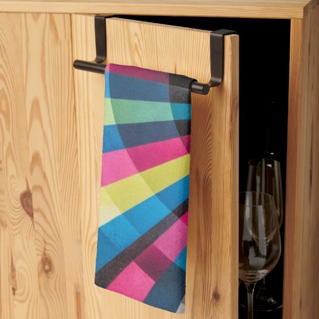 Electric Geometry Radio Waves & Sunrays Art Deco  Kökshandduk (Thirds Fold)