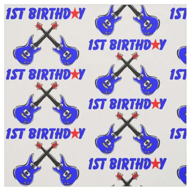 ELECTRIC GUITAR 1:A BIRTHDAY FABRIC TYG (Provkarta)