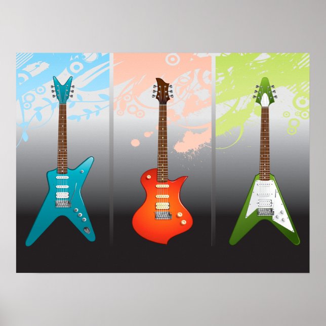 Electric Guitar Älskare Dream Poster (Framsidan)