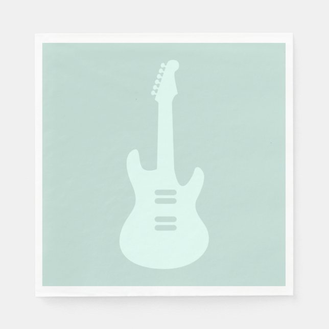 Electric Guitar ANPASSNINGSBAR FÄRG Music Art Pappersservett (Framsidan)