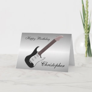 Electric Guitar Birthday Kort
