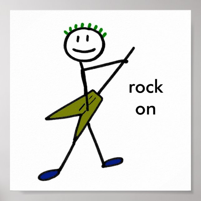 Electric Guitar Boy Poster (Framsidan)