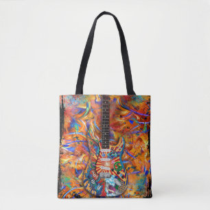 Electric Guitar, Colorful Guitar, Rock musik Tygkasse