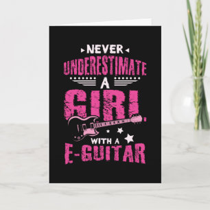 Electric Guitar Girl Kort