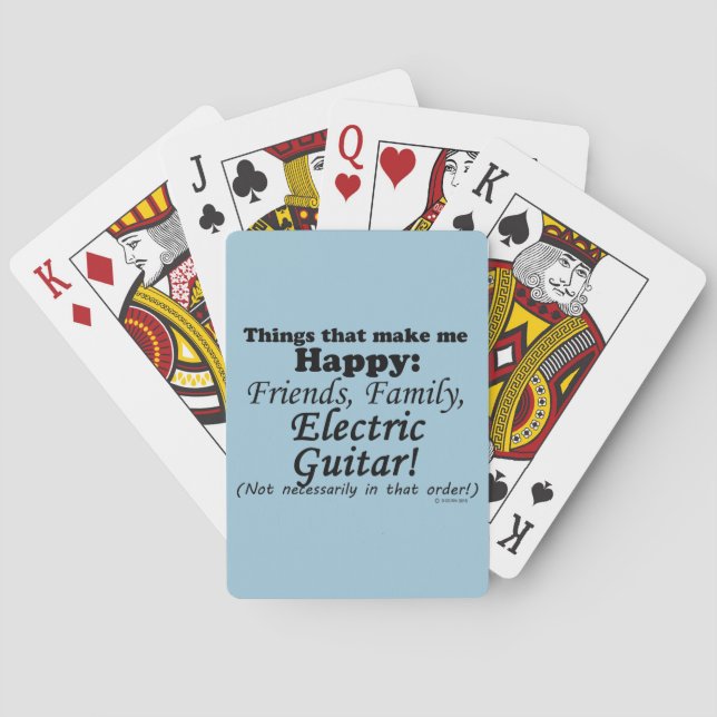 Electric Guitar gör mig Lycklig Kortlek (Baksidan)