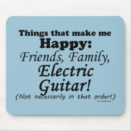 Electric Guitar gör mig Lycklig Musmatta