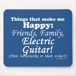 Electric Guitar gör mig Lycklig Musmatta