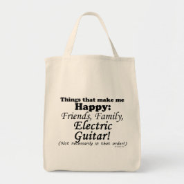 Electric Guitar gör mig Lycklig Tygkasse