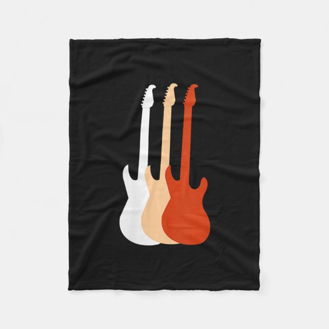 Electric Guitar - Guitar Player Music Fleecefilt (Framsidan)