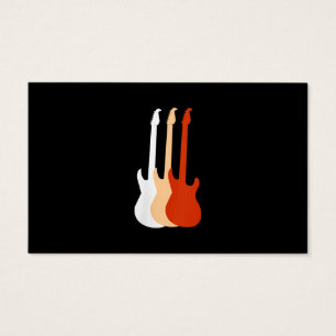 Electric Guitar - Guitar Player Music Visitkort