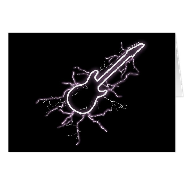 Electric Guitar Hälsningskort (Framsidan Horizontal)