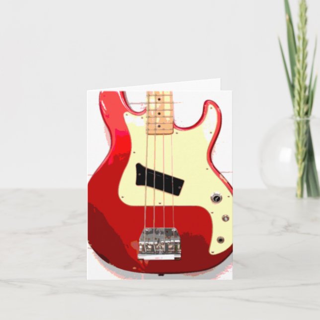 Electric Guitar in Red Kort (Framsida)
