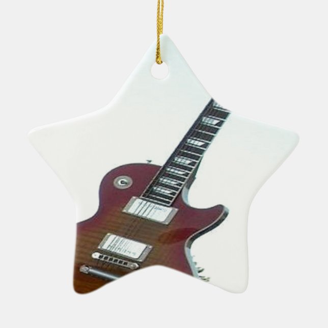Electric Guitar Julgransprydnad Keramik (Framsidan)