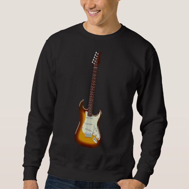 Electric Guitar Lång Ärmad Tröja (Framsida)