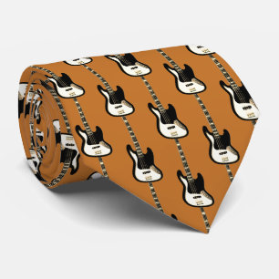 Electric Guitar Mönster i Rust Orange Neck Tie Slips