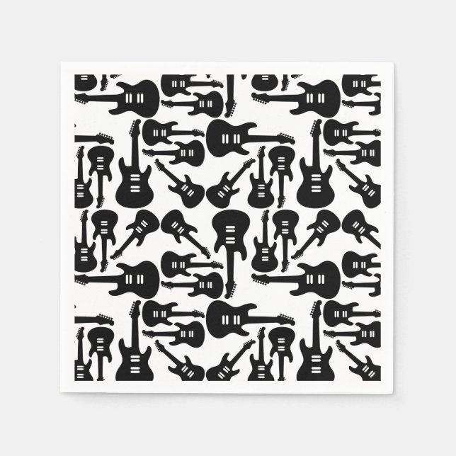 Electric Guitar Mönster Music Thees ANPASSNINGSBAR Pappersservett (Framsidan)