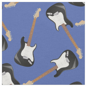Electric Guitar Music Musician Room Decor Blue Tyg