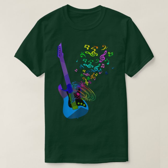 Electric Guitar Music Notes Instruments T shirt 69 (Design framsida)
