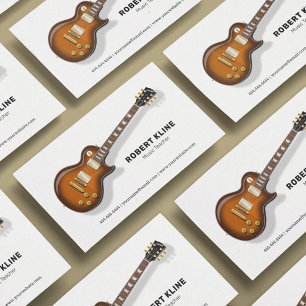 Electric Guitar Music Teacher Visitkort