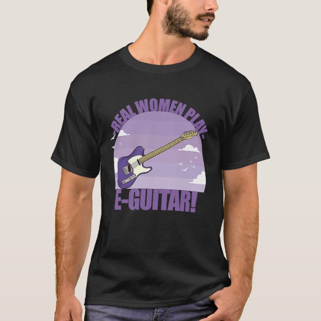 Electric Guitar Musician Guitar T Shirt (Framsida)
