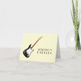 Electric Guitar Musician Music Teacher Anteckningskort