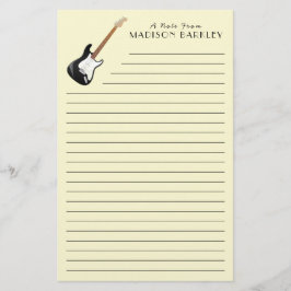 Electric Guitar Musician Music Teacher Brevpapper