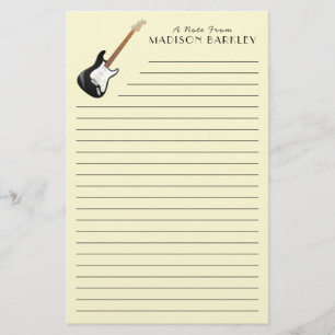 Electric Guitar Musician Music Teacher Brevpapper