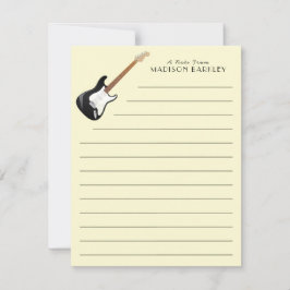 Electric Guitar Musician Music Teacher Tack Kort