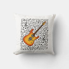 Electric Guitar Musik noter Guitarist Musician Kudde
