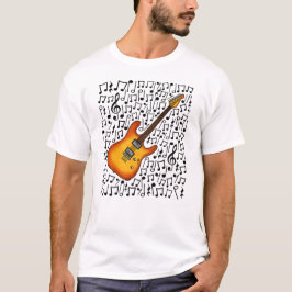 Electric Guitar Musik noter Guitarist Musician T Shirt