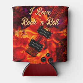 Electric Guitar on Fire Red Black Kärlek Rock n Ro