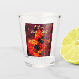 Electric Guitar on Fire Red Black Kärlek Rock n Ro