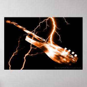 ELECTRIC GUITAR-orange Poster