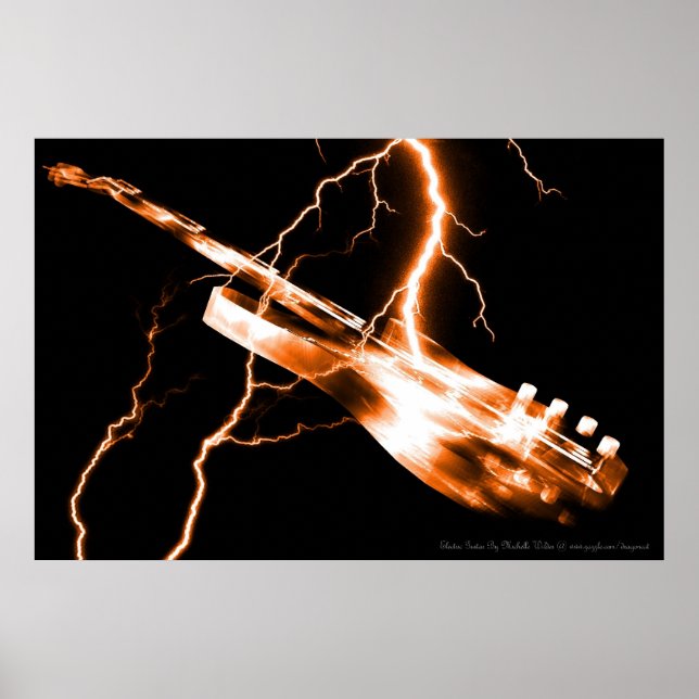 ELECTRIC GUITAR-orange Poster (Framsidan)