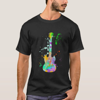 Electric Guitar Paint Musician Guitarist T Shirt