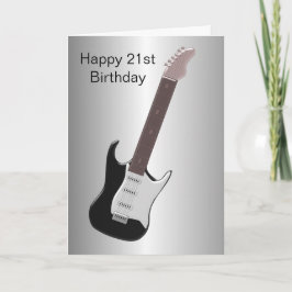 Electric Guitar Personlig 21:a födelsedagen Kort