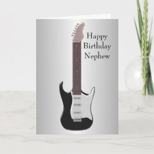 Electric Guitar Personlig Nephew Birthday Kort