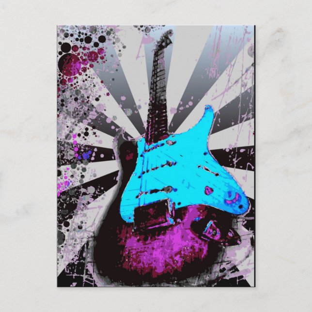 Electric Guitar Postcard Vykort (Framsida)