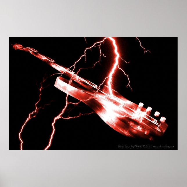 ELECTRIC GUITAR Red Poster (Framsidan)
