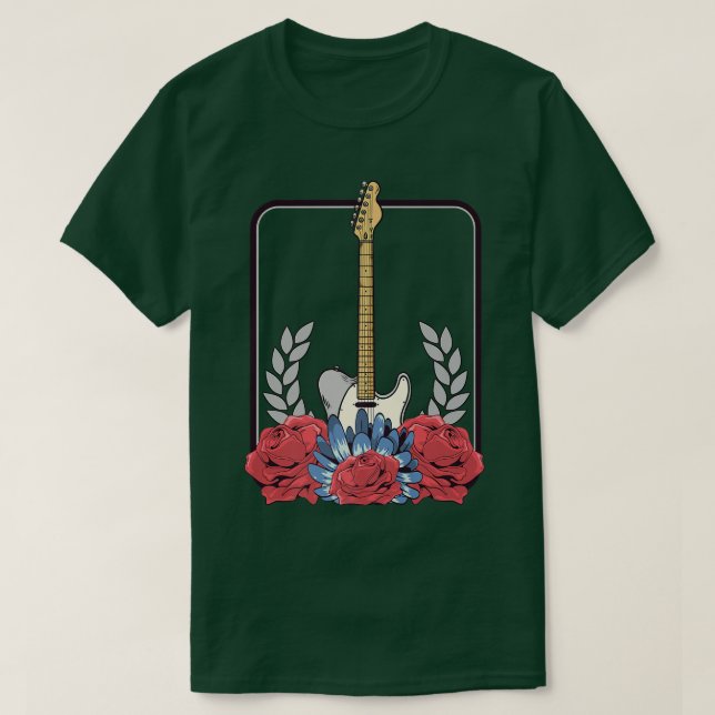 Electric Guitar Ro Guitarist Clothing Music Guit T Shirt (Design framsida)