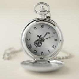 Electric Guitar Roman Numerals Silver
