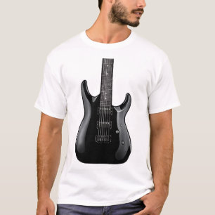 Electric Guitar Shirt För manar Rock and roll Band T Shirt
