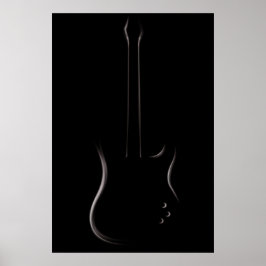 Electric Guitar Silhouette Poster