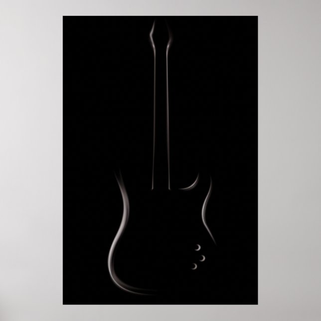 Electric Guitar Silhouette Poster (Framsidan)