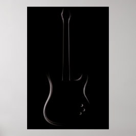 Electric Guitar Silhouette Poster