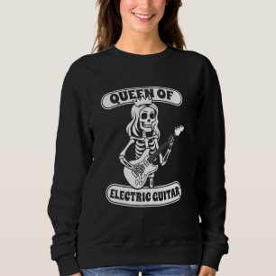 Electric Guitar Skeleton Guitarist Queen of Electr T Shirt