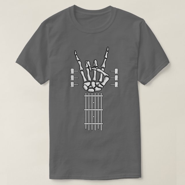 Electric Guitar Skeleton Hand Musician Musical Sup T Shirt (Design framsida)