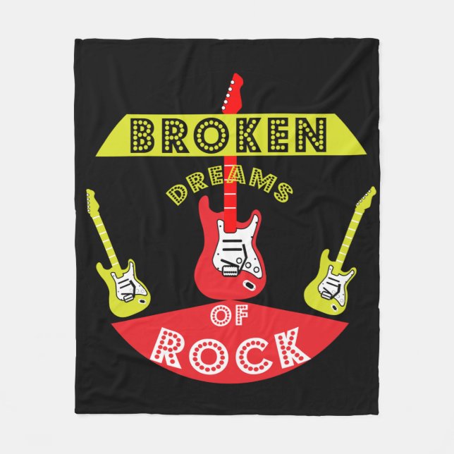 Electric Guitar Sten Dreams | ROCK MUSIK | ROLIGT Fleecefilt (Framsidan)